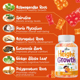Juneno Height Growth Multivitamin Gummies displayed on a kitchen counter