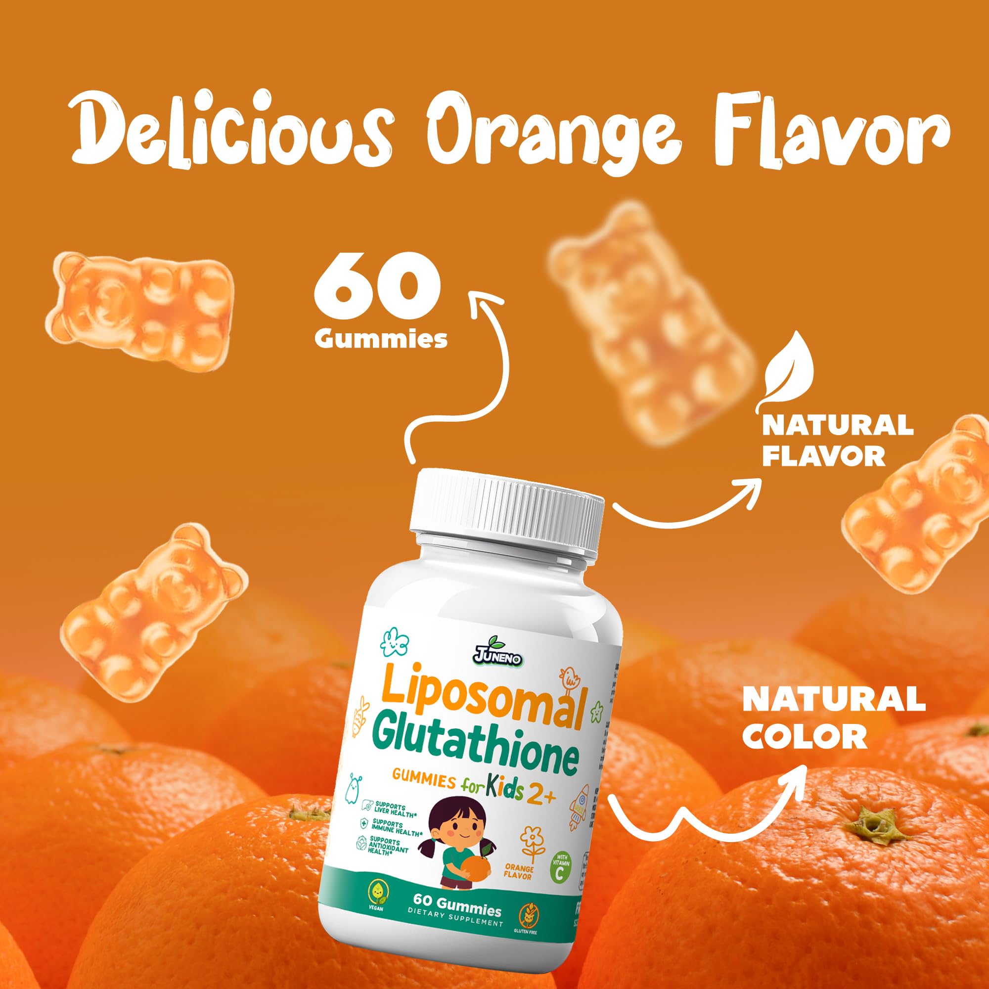 Juneno Liposomal Glutathione Kids Gummies ingredients list