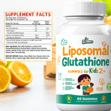 Juneno Liposomal Glutathione Kids Gummies on a wooden table