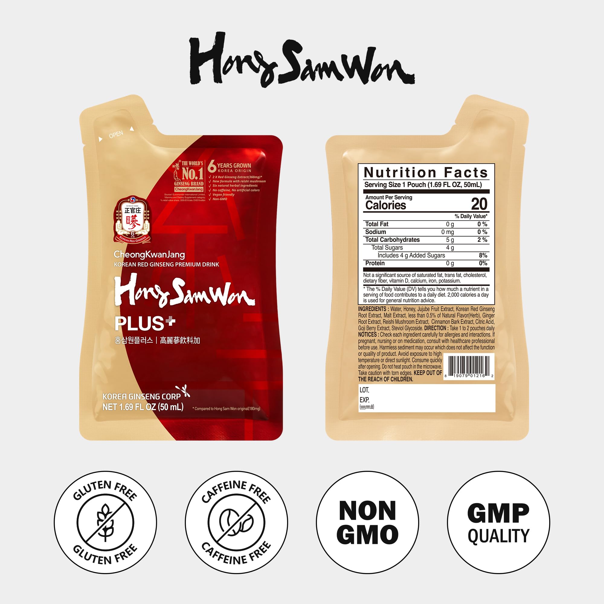 JUNG KWAN JANG Ginseng Supplement nutritional information