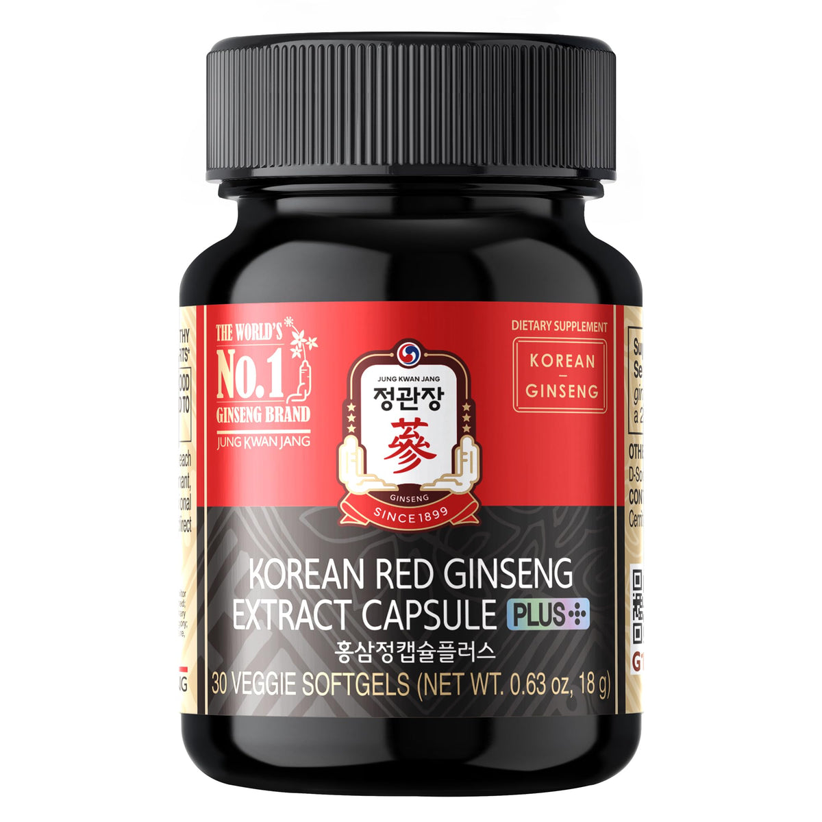 JUNG KWAN JANG Korean Red Ginseng Capsules 1000mg front view