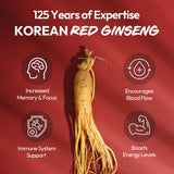JUNG KWAN JANG Korean Red Ginseng Capsules 1000mg on a wooden table