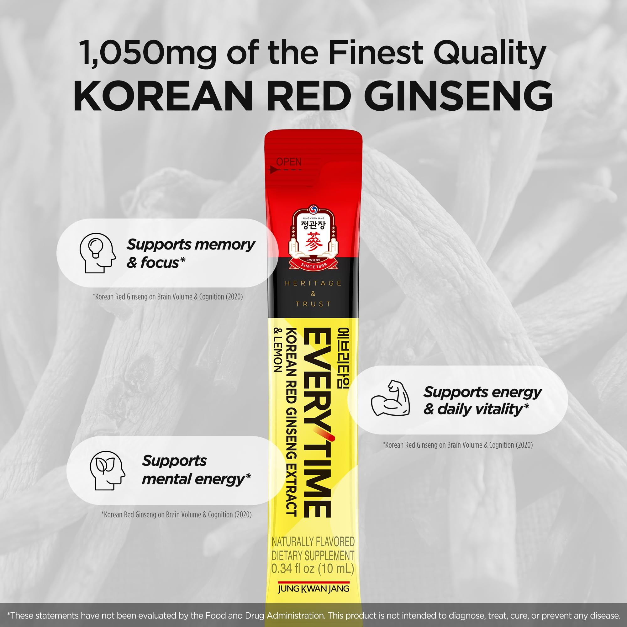 JUNG KWAN JANG Korean Red Ginseng Liquid Stick with a measuring spoon