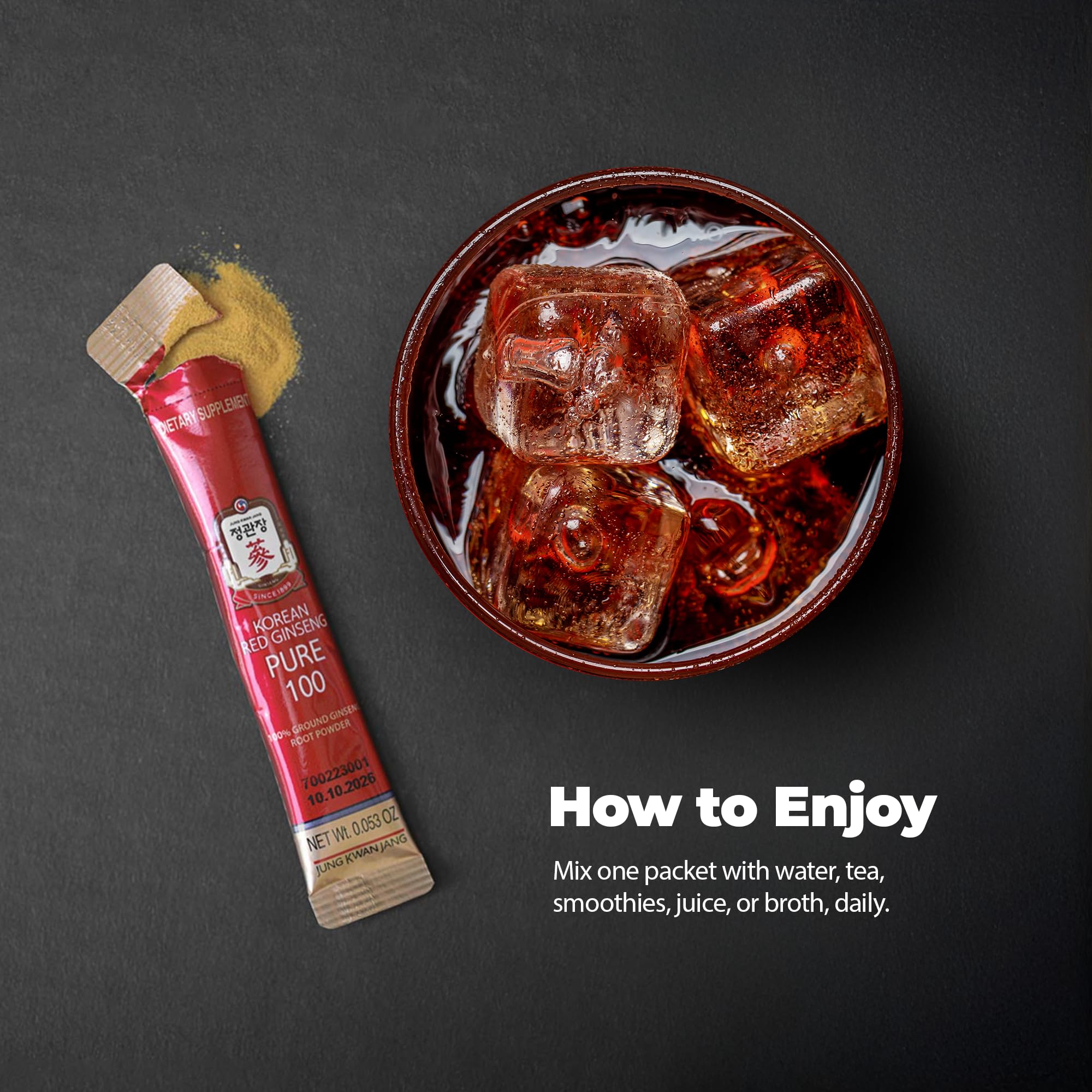 JUNG KWAN JANG Korean Red Ginseng Powder with measuring spoon
