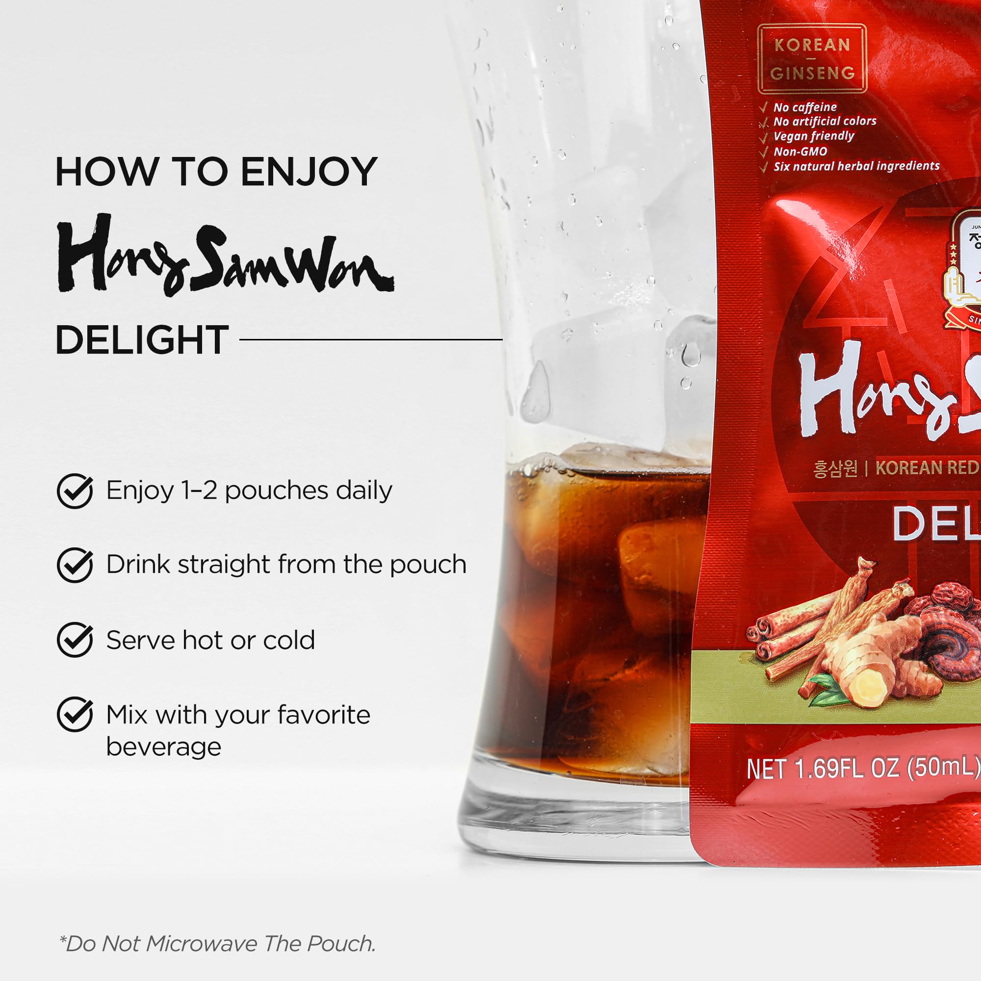 JUNG KWAN JANG Red Ginseng Drink with Lime in use
