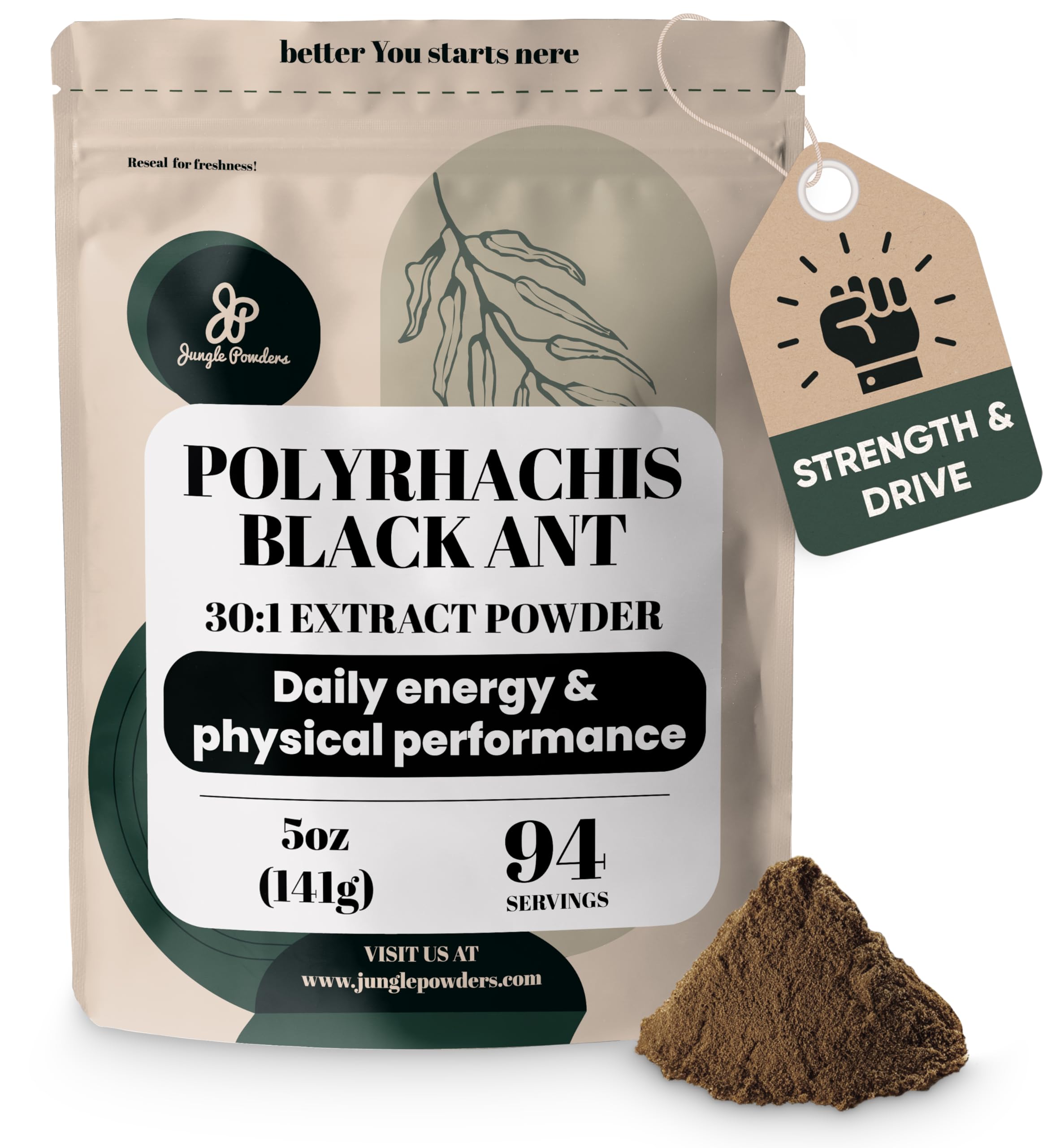 Jungle Powders Black Ant Powder 159g front view