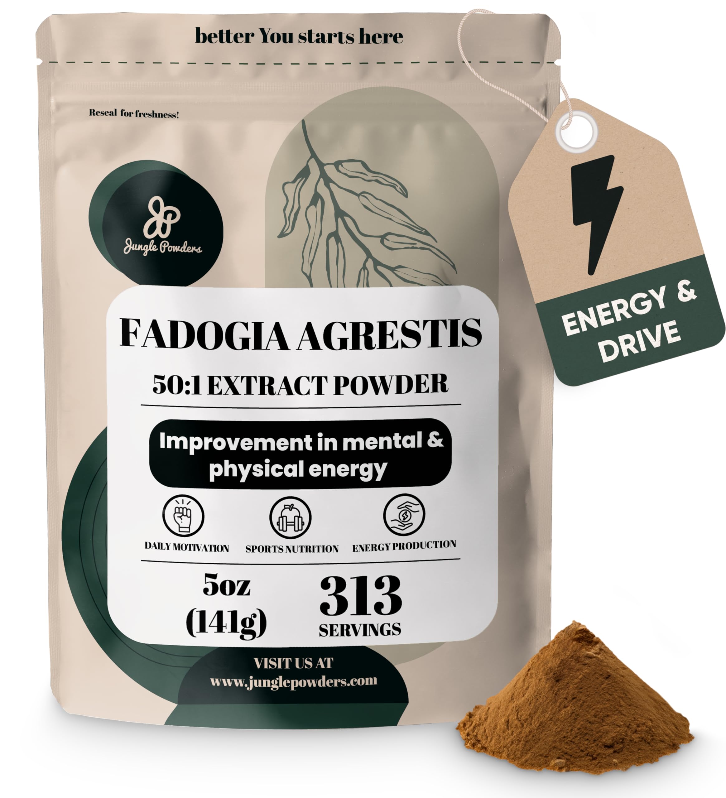 Jungle Powders Fadogia Agrestis Powder 142g front view
