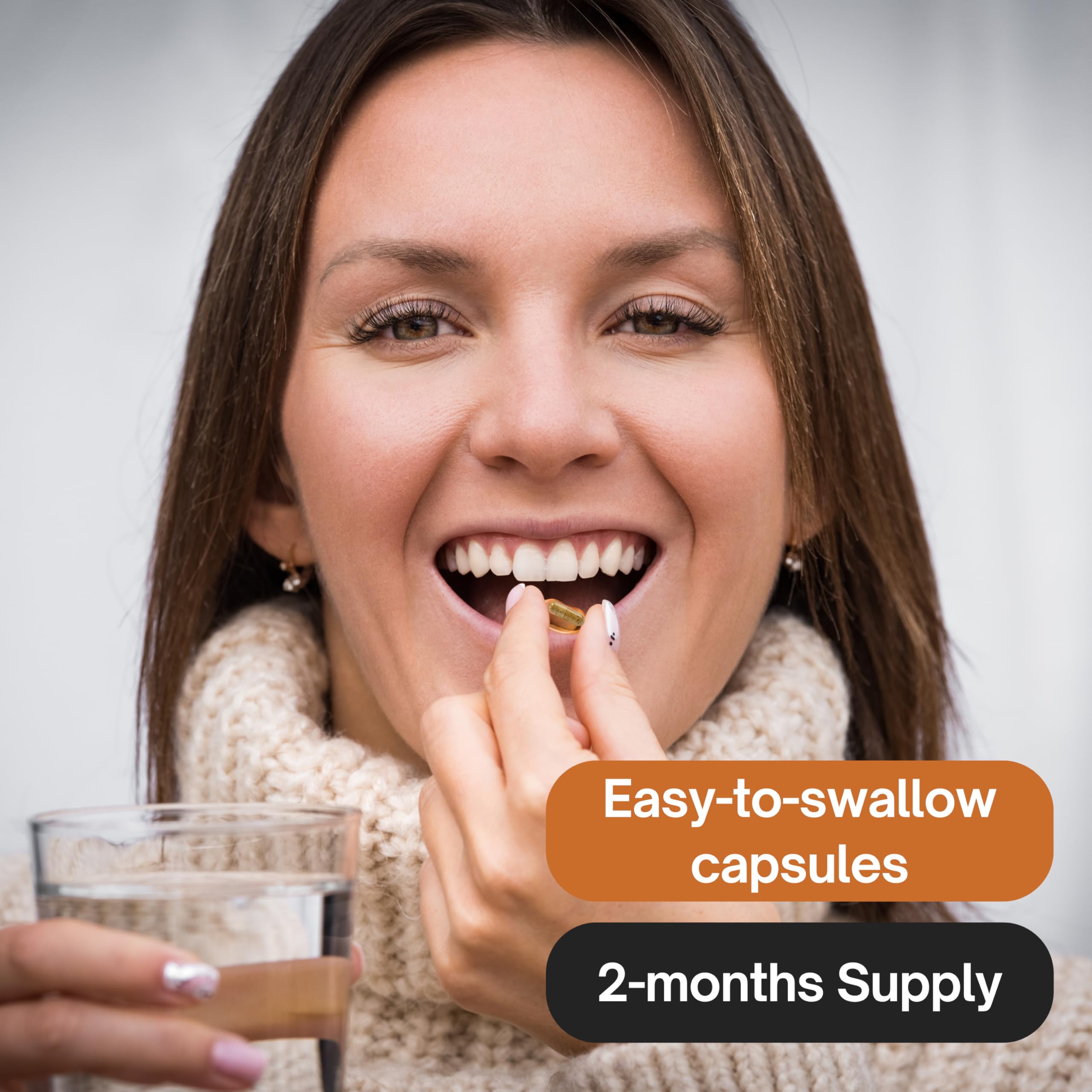 Junovu Saffron Extract Capsules displayed with measuring spoon