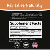 Junovu Saffron Extract Capsules side view showing label