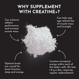 JUST INGREDIENTS Creatine Monohydrate Powder 175g mixed in water