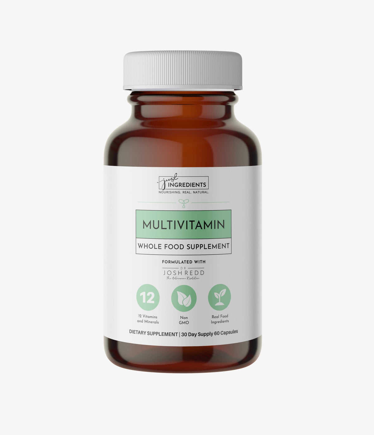 JUST INGREDIENTS Daily Multivitamin Supplement front view