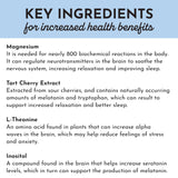 JUST INGREDIENTS Kids Nighttime Drink Mix ingredients list