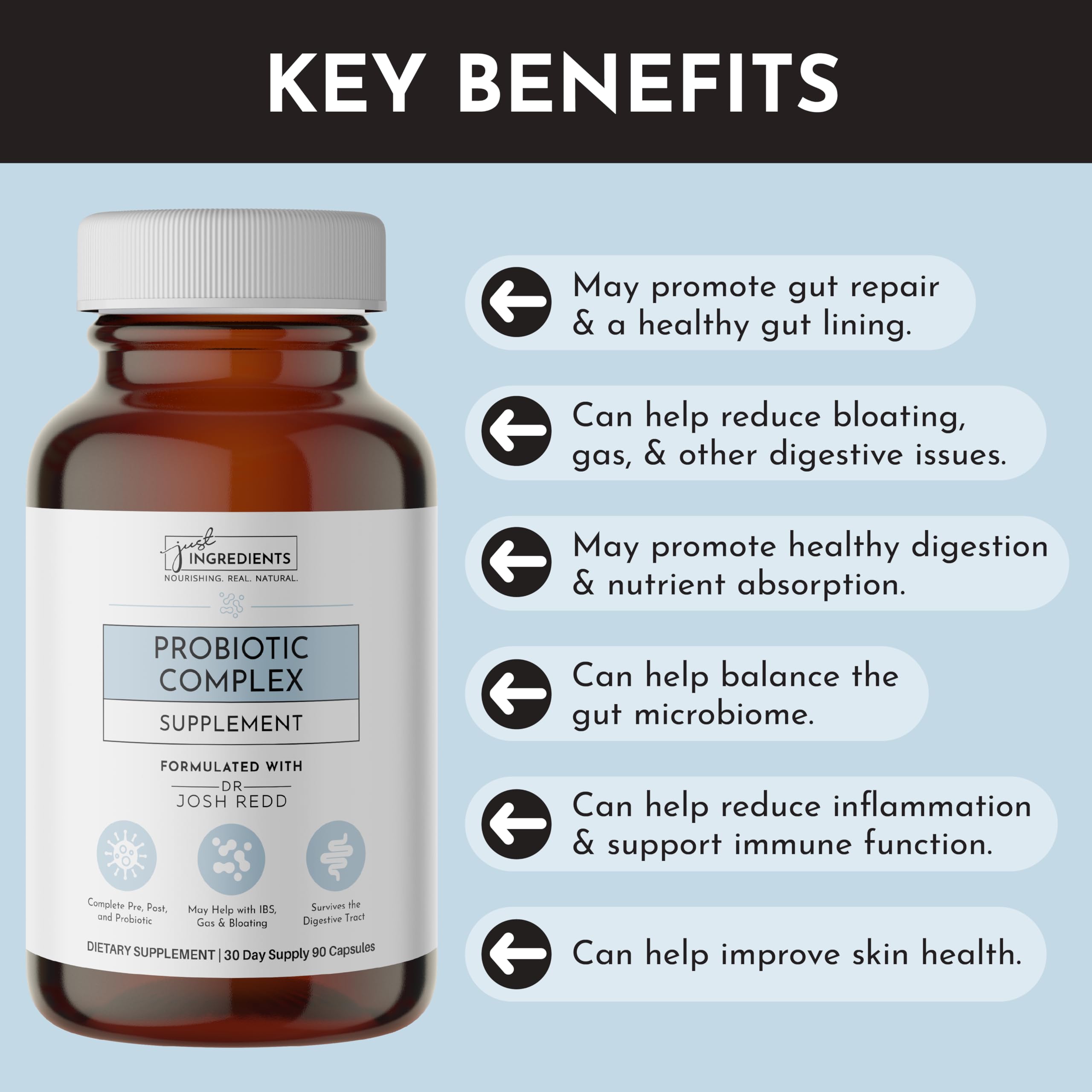 JUST INGREDIENTS Probiotic Supplement ingredients list