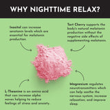 JUST INGREDIENTS Sleep Supplement Strawberry Limeade close-up of powder