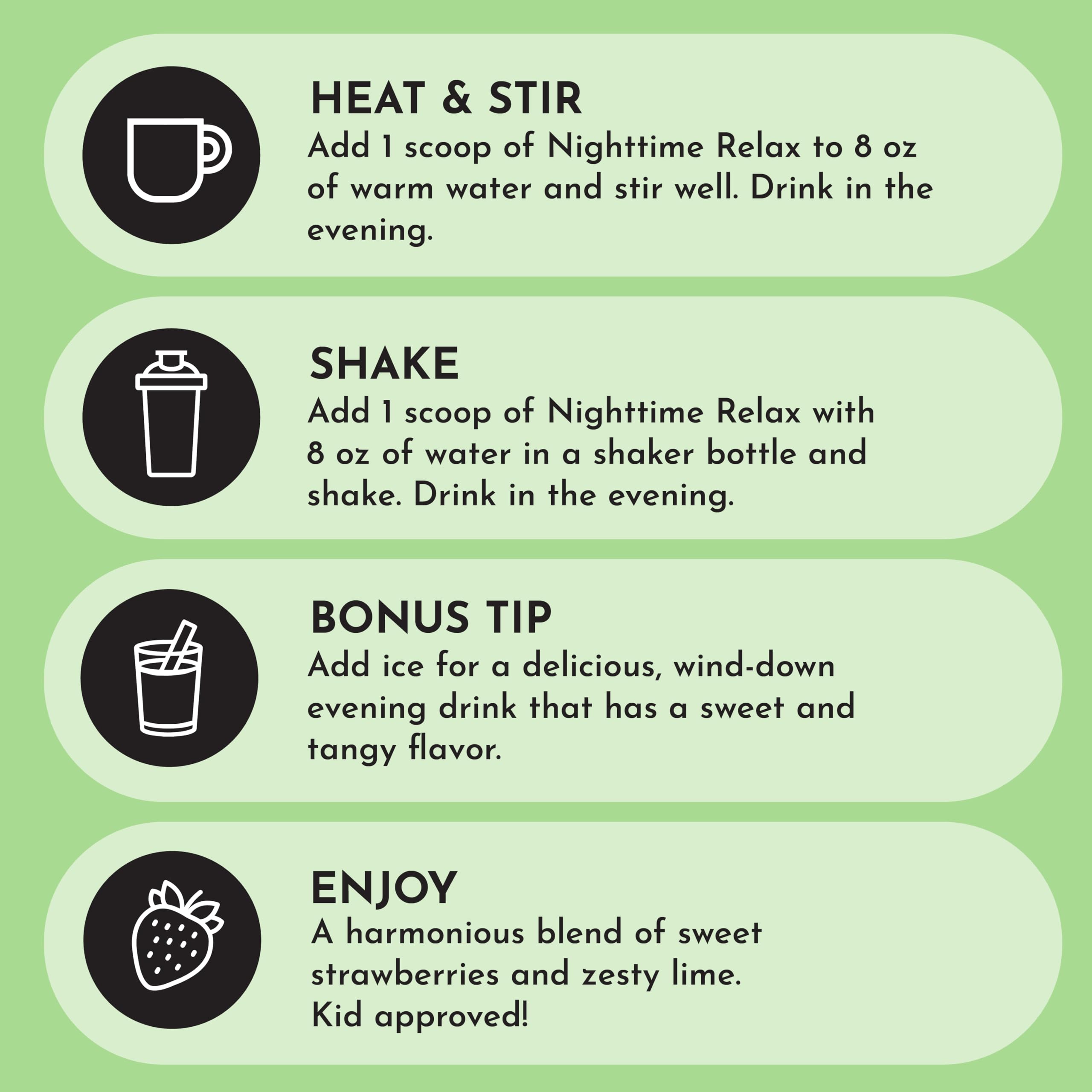 JUST INGREDIENTS Sleep Supplement Strawberry Limeade lifestyle scene
