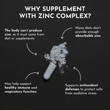 JUST INGREDIENTS Zinc Supplement lifestyle scene on a kitchen counter
