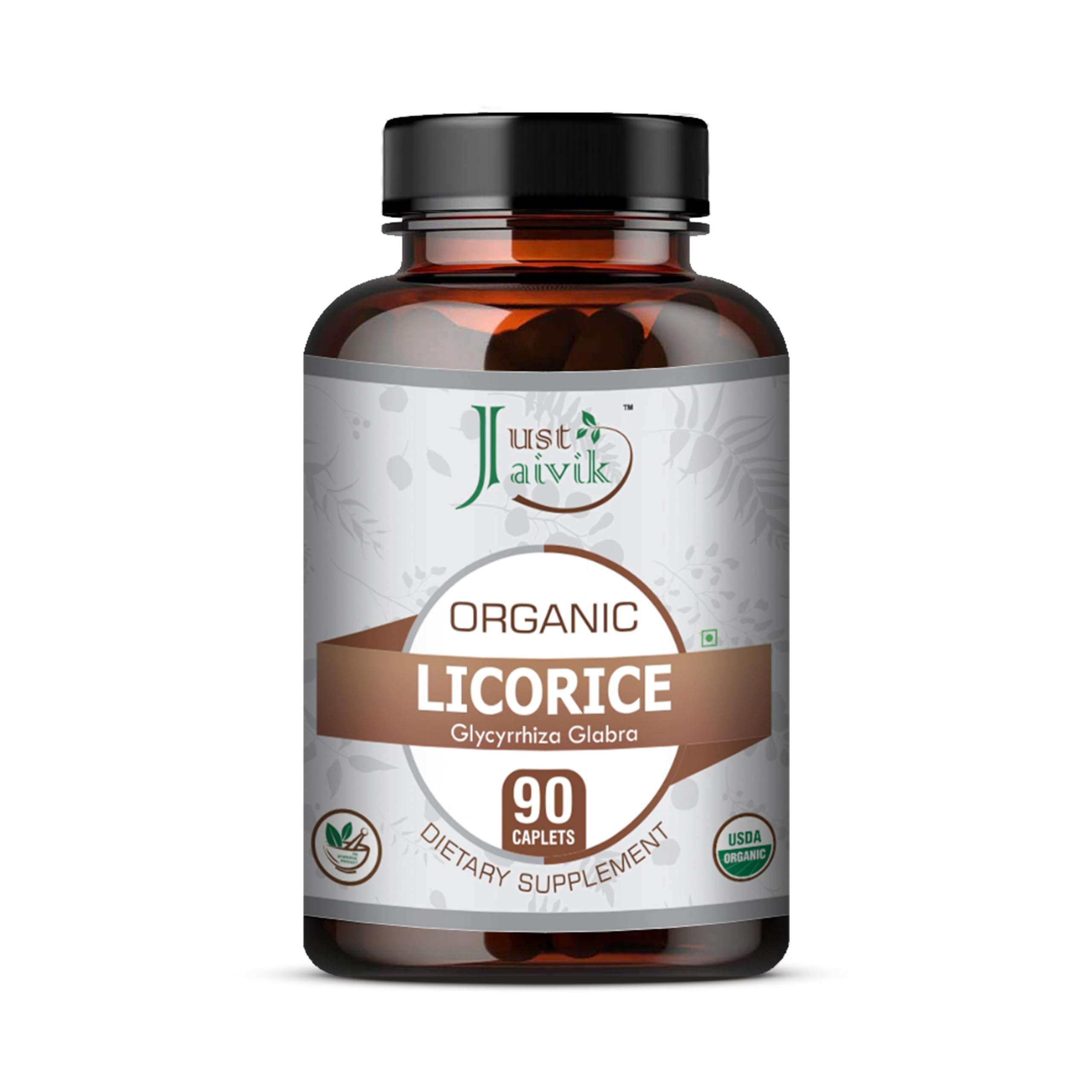 Just Jaivik Organic Licorice Root Tablets packaging