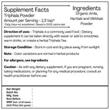 Just Jaivik Organic Triphala Powder 227g in a bowl