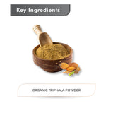 Just Jaivik Organic Triphala Powder 227g side view