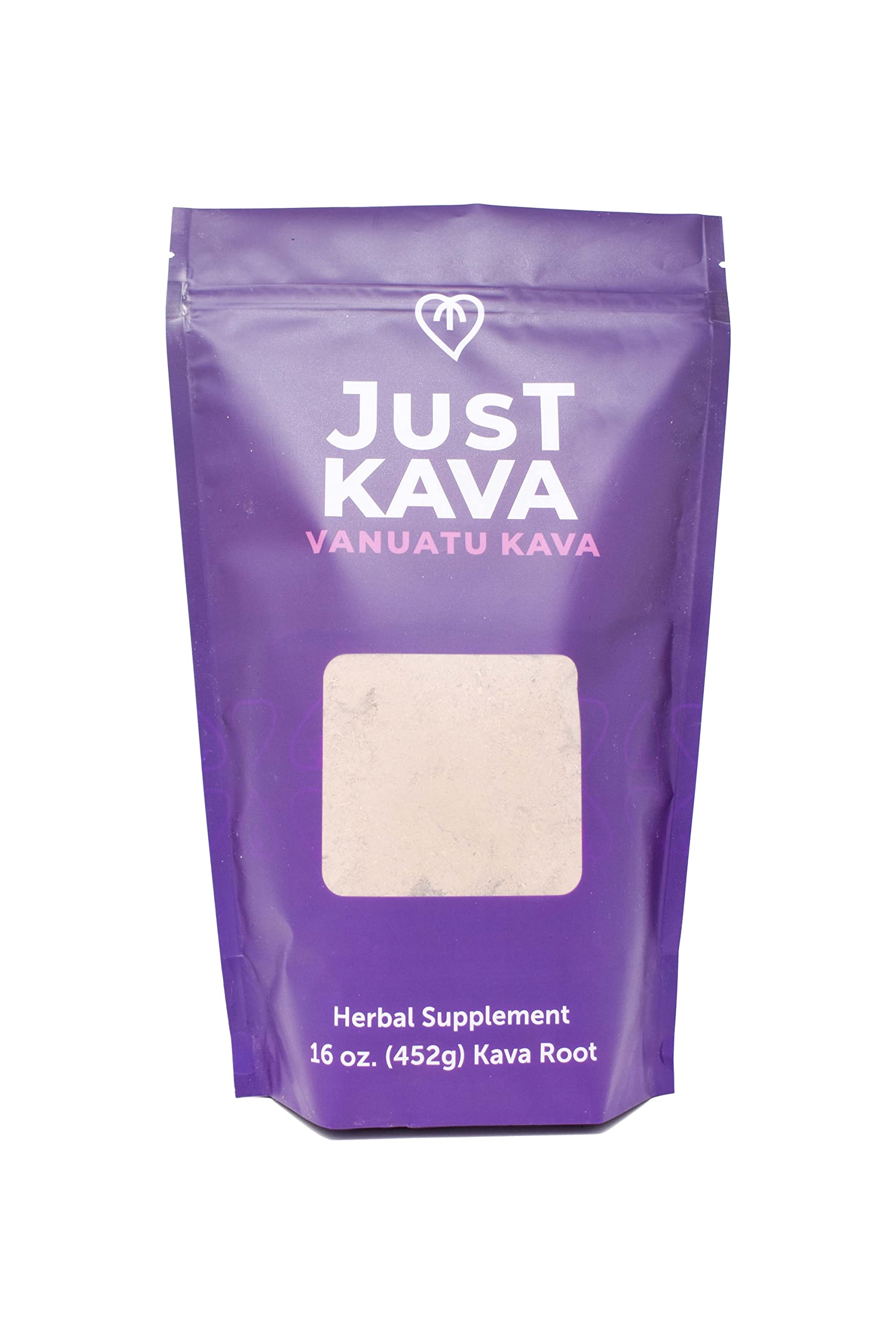 Just Kava Kava supplement 452g front view with packaging