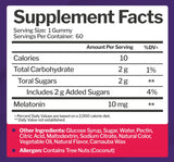 Just Nutrients Melatonin Gummies 10mg gummies in a bowl