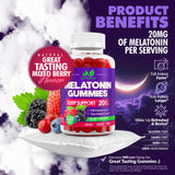Just Nutrients Melatonin Gummies 20mg close-up of gummies