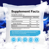 Just Nutrients Melatonin Gummies 30mg nutrition facts label
