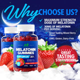 Just Nutrients Melatonin Gummies 30mg strawberry flavour close-up