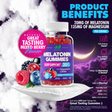 Just Nutrients Melatonin Gummies with Magnesium Citrate on a wooden surface