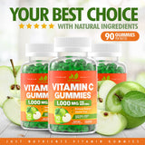 Just Nutrients Vitamin C Gummies on a wooden table