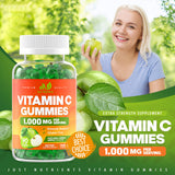 Just Nutrients Vitamin C Gummies with a measuring spoon