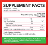 Just Nutrients Vitamin D3 Gummies 5000 IU bottle with a measuring spoon