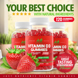Just Nutrients Vitamin D3 Gummies 5000 IU gummies in a bowl