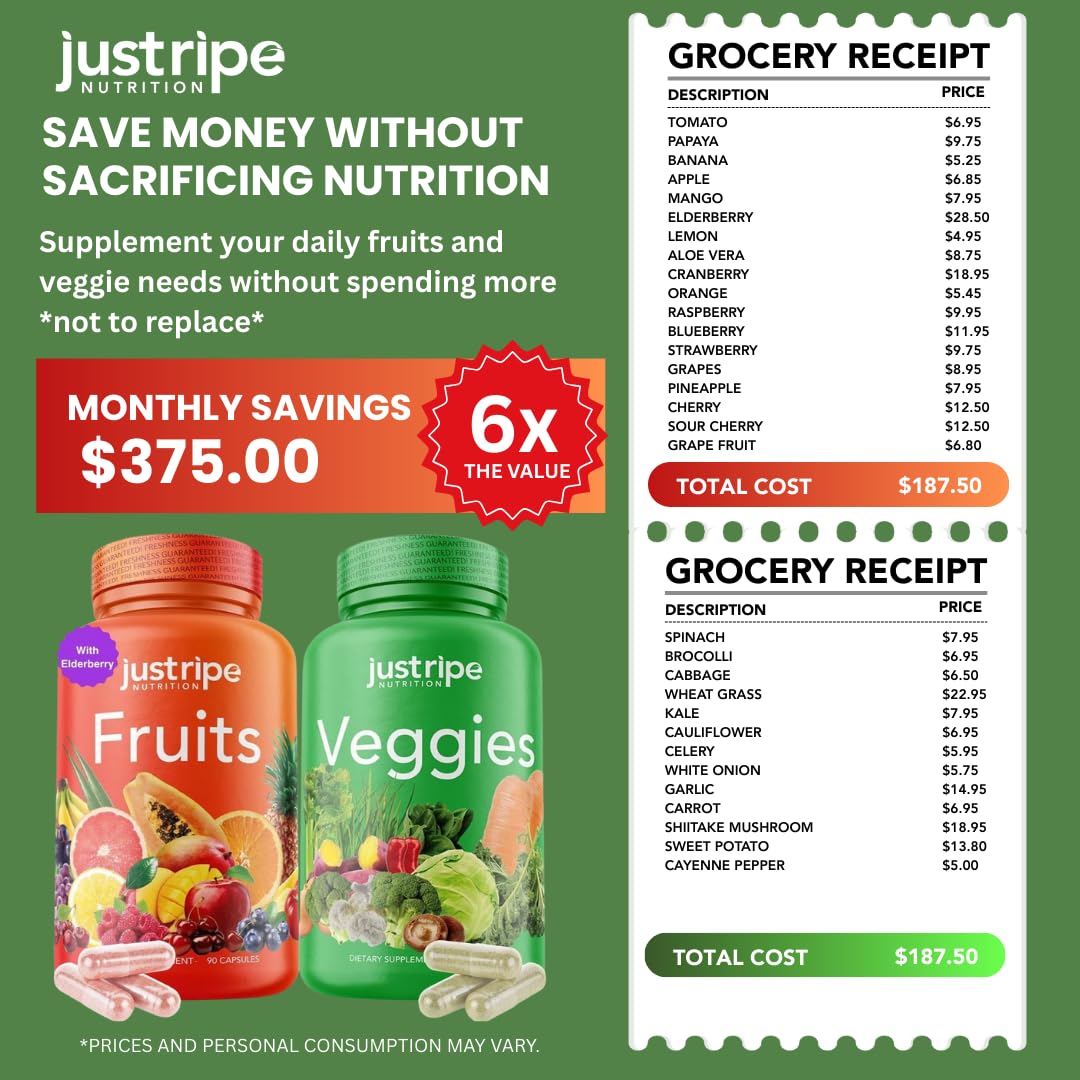 Just Ripe Nutrition Whole Food SuperFood Vegetable Supplements lifestyle scene with fresh vegetables
