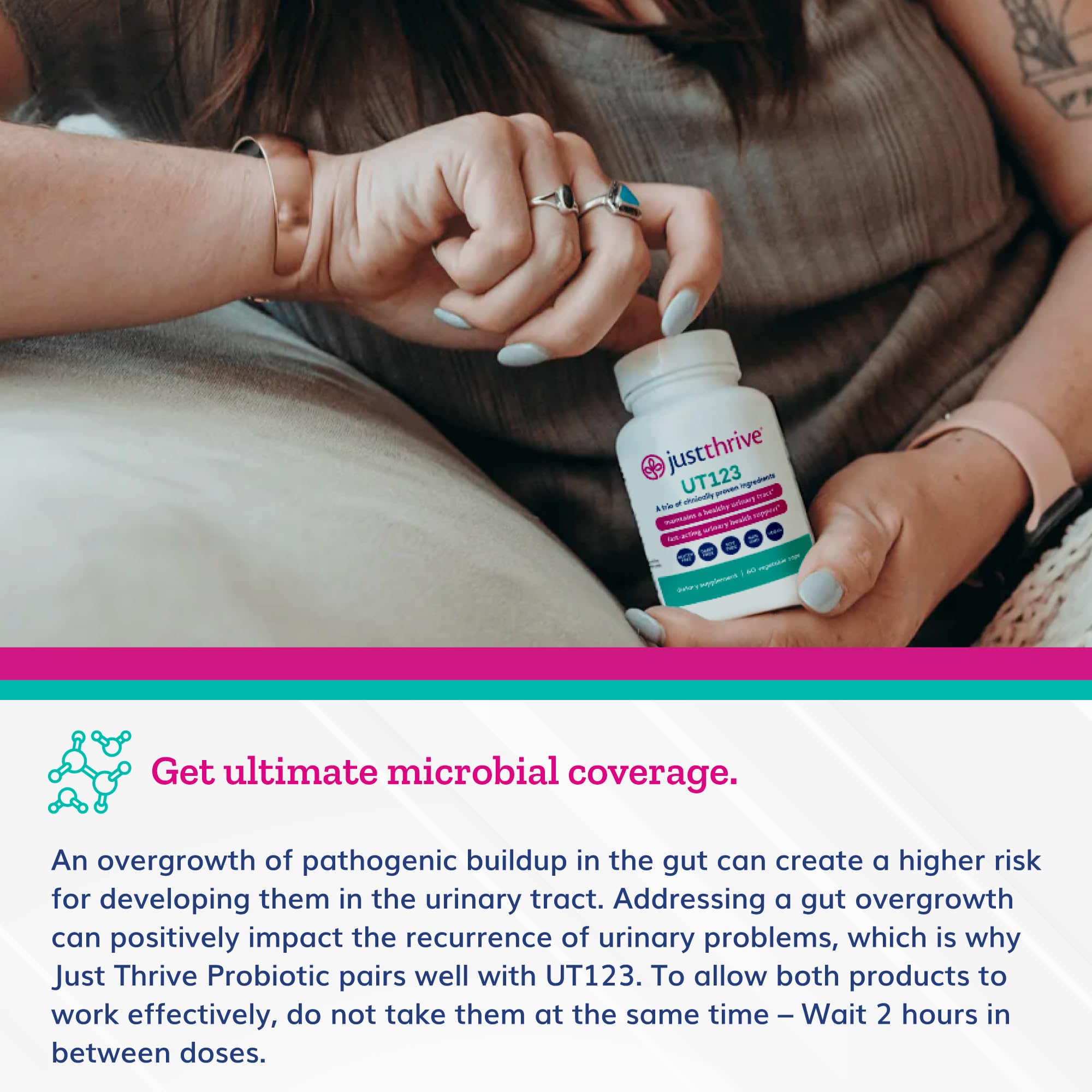 Just Thrive Cranberry Supplement UT123 packaging dimensions