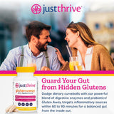 Just Thrive Gluten Away Multi-Enzyme Supplement on a kitchen counter