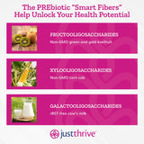 Just Thrive PREbiotic Powder 150g back view