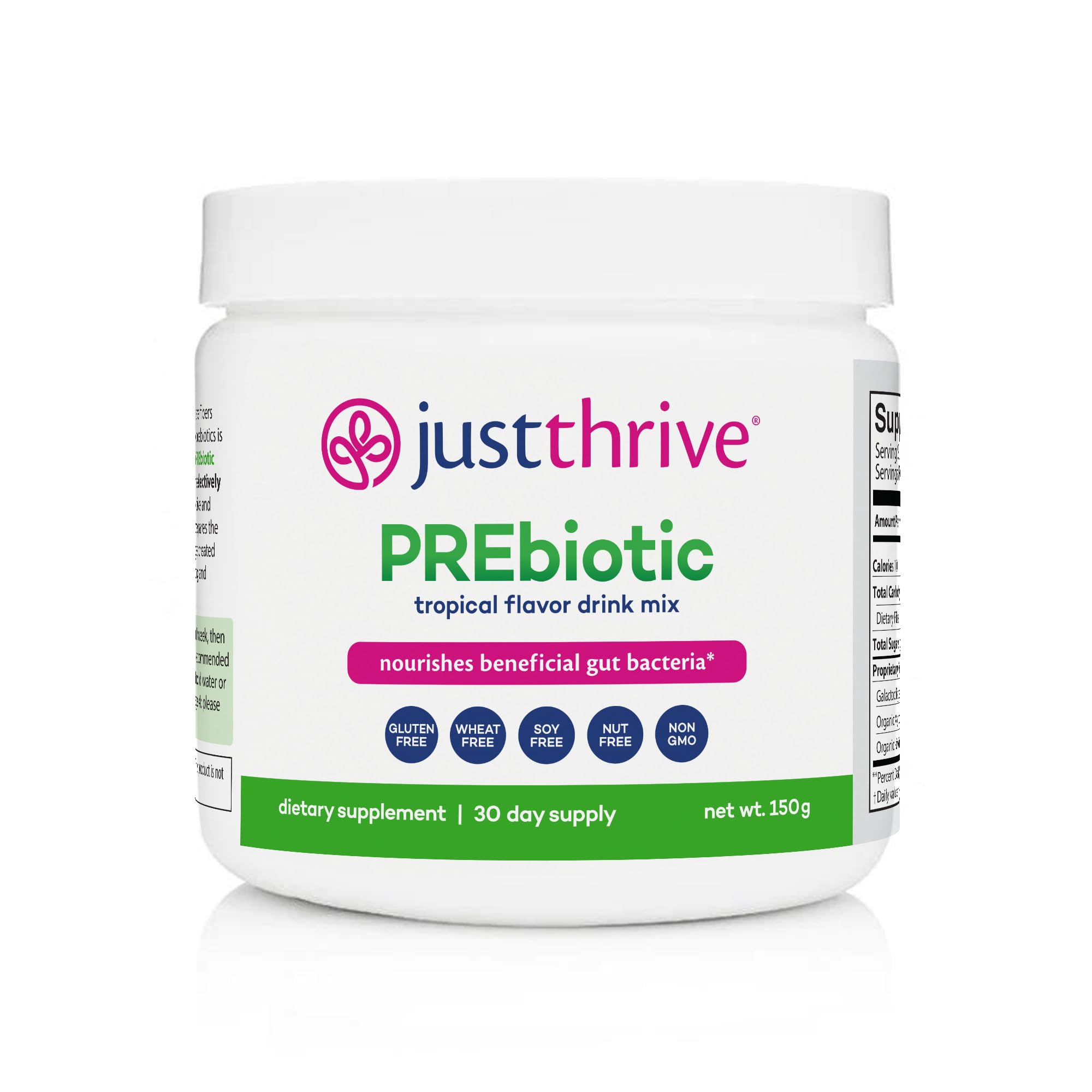 Just Thrive PREbiotic Powder 150g front view