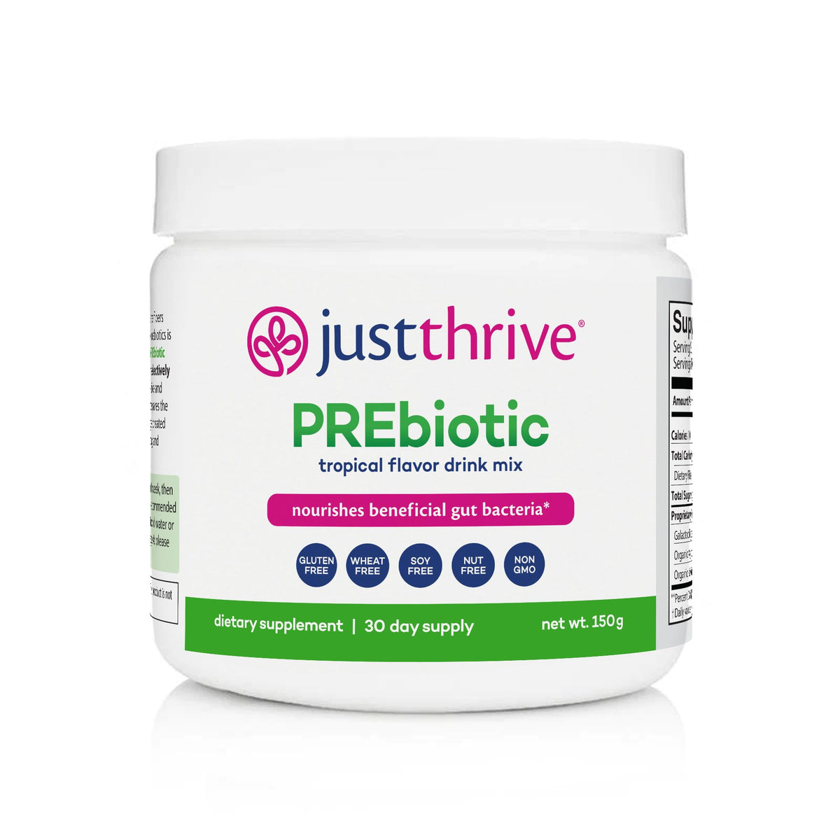 Just Thrive PREbiotic Powder 150g front view