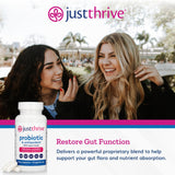 Just Thrive Probiotic Capsules opened bottle with capsules visible