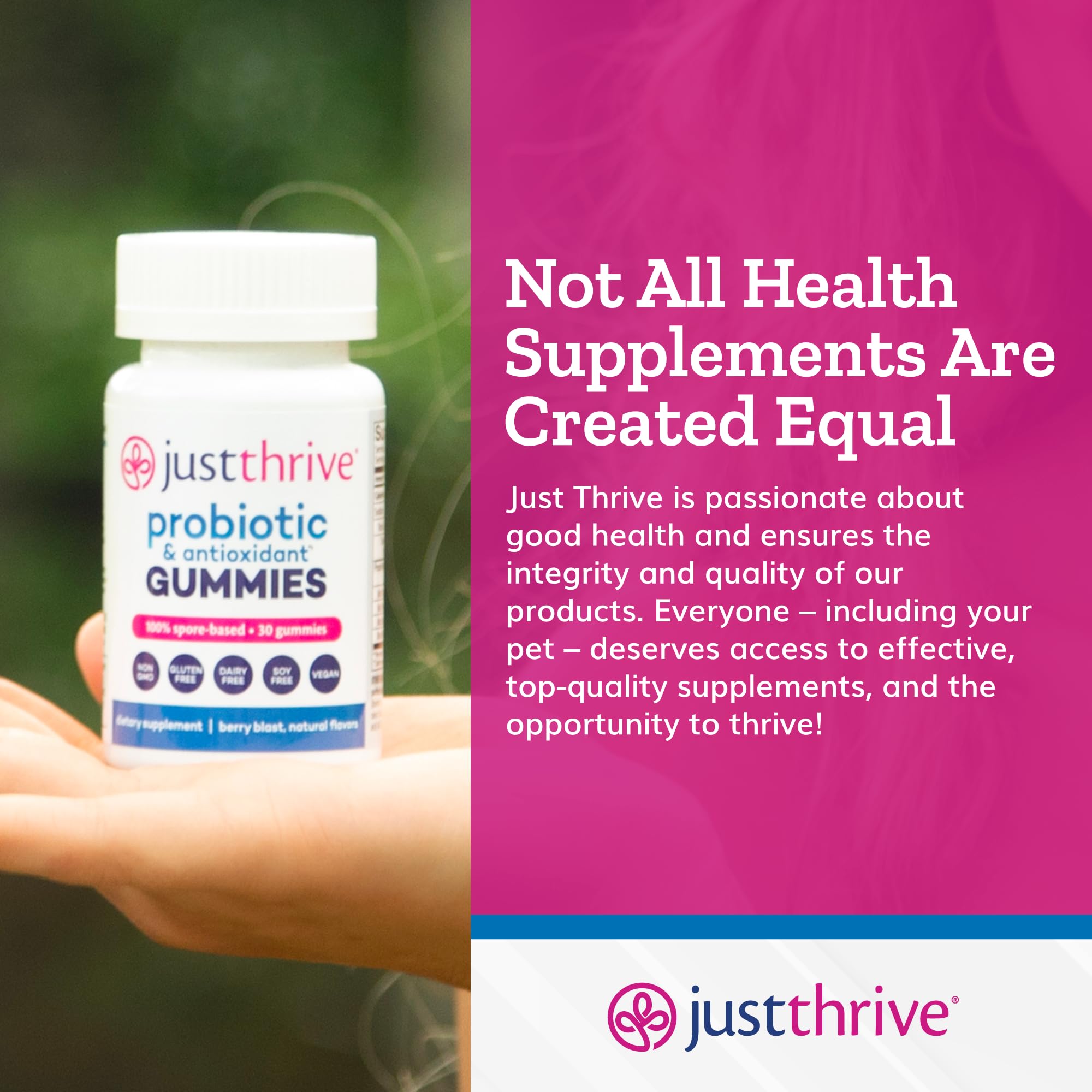 Just Thrive Probiotic Gummies with family enjoying