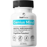 JustFloow Genius Mind Nootropic Supplement front view