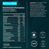 JustFloow Genius Mind Nootropic Supplement side view