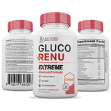 Justified Laboratories Gluco Renu Extreme 1295mg lifestyle shot with healthy foods