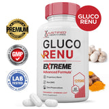 Justified Laboratories Gluco Renu Extreme 1295mg side view of bottle
