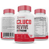 Justified Laboratories Gluco Revive Extreme 1295MG Capsules with a glass of water