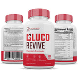 Justified Laboratories Gluco Revive Pills packaging on a wooden table