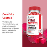 Justified Laboratories Vital Grow XL Gummies on a wooden table