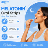 JUSTT. ESSENTIALS Sleep Melatonin Oral Strips side view