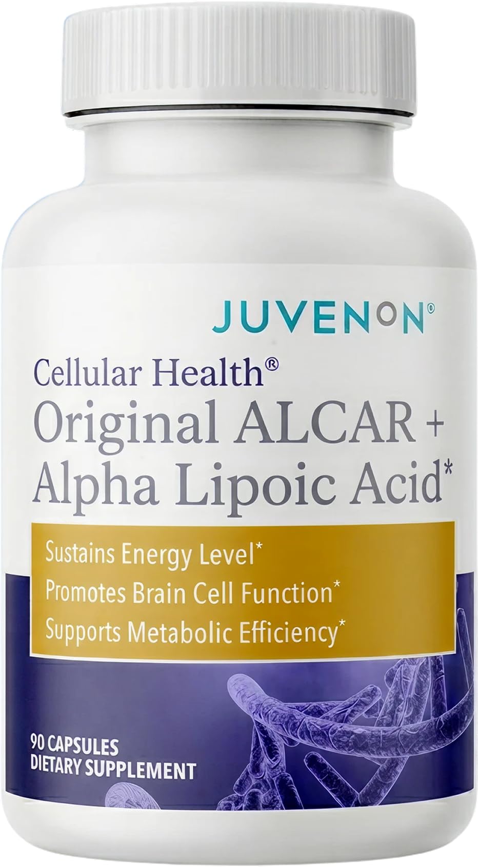 Juvenon Acetyl L-Carnitine Supplement 90 capsules front view
